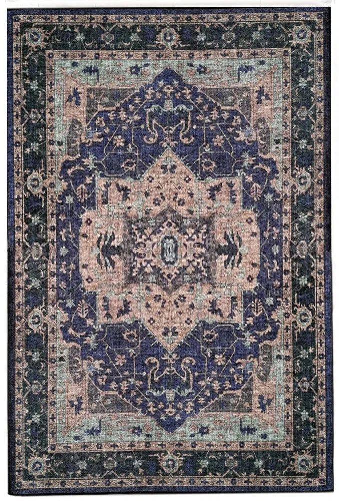 Moirang Multicolour Traditional Nonslip Rug