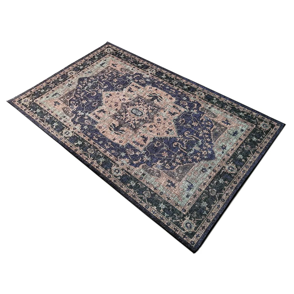 Moirang Multicolour Traditional Nonslip Rug - Image 6