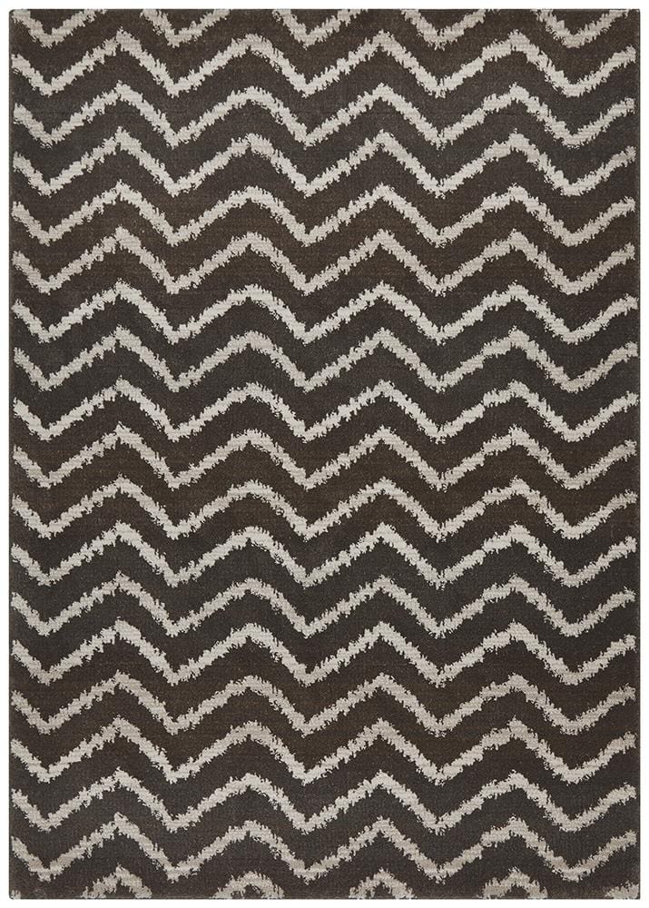 Moroccan Style Chevron Design Brown Beige Rug