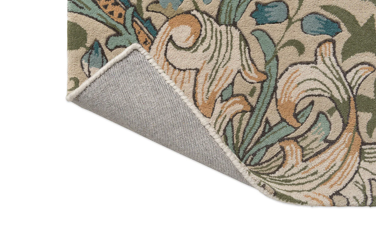 Morris & Co Golden Lily Green - Red 130107 Rug - Image 8