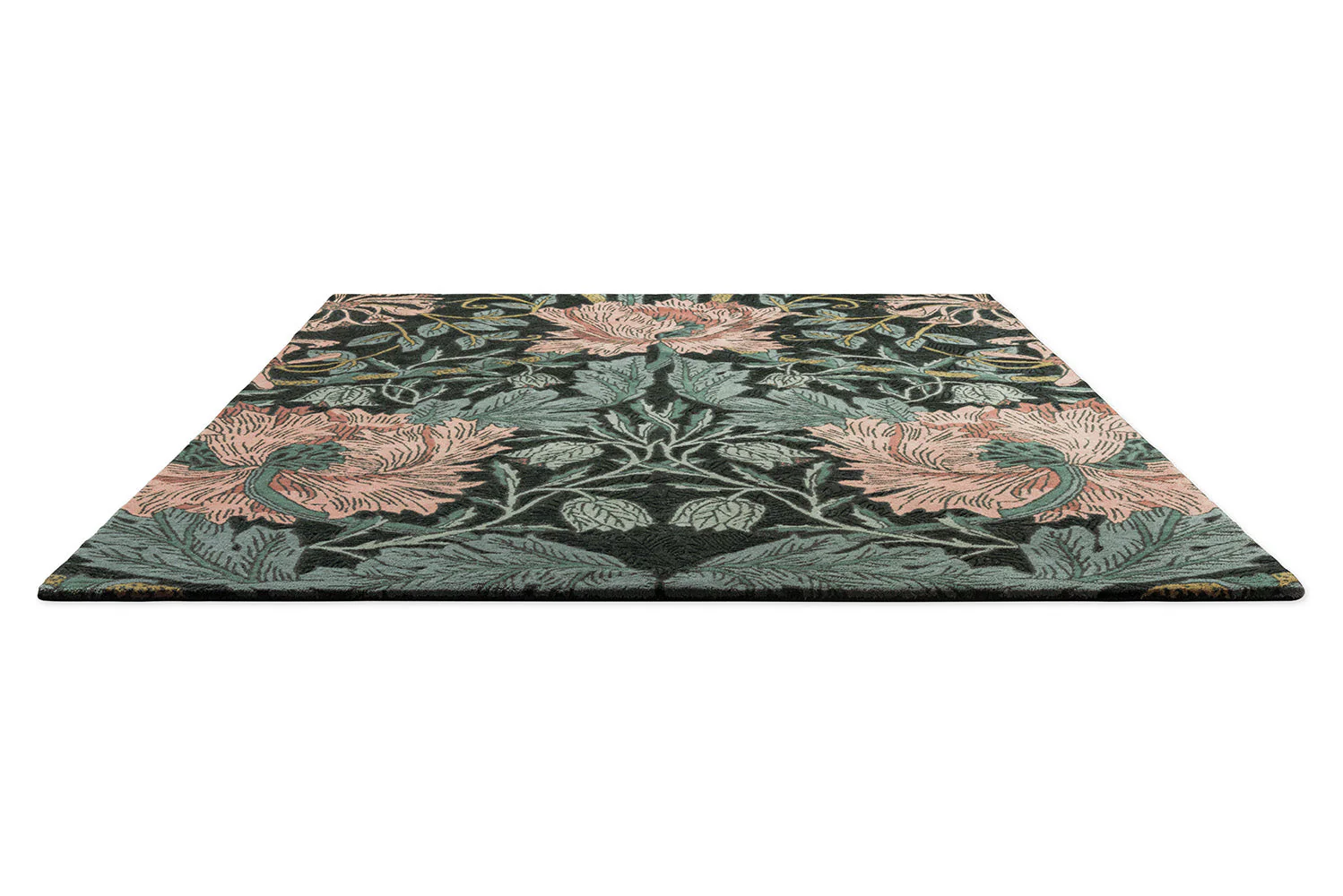 Morris & Co Honeysuckle & Tulip Teal 130407 Rug - Image 7