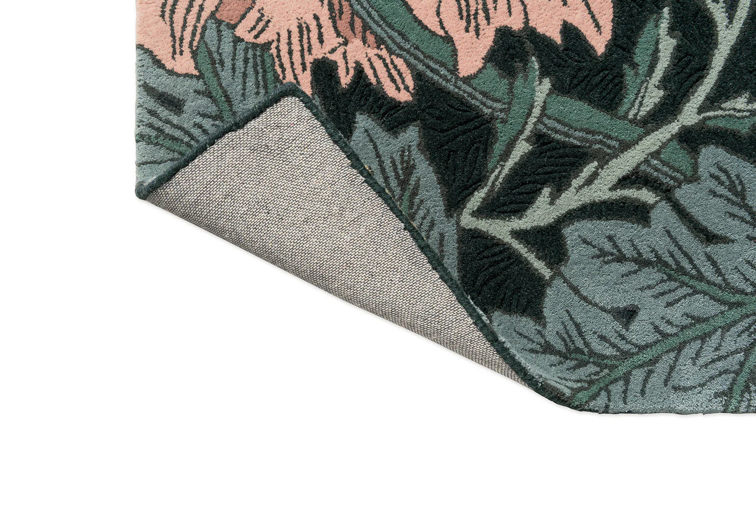 Morris & Co Honeysuckle & Tulip Teal 130407 Rug - Image 9