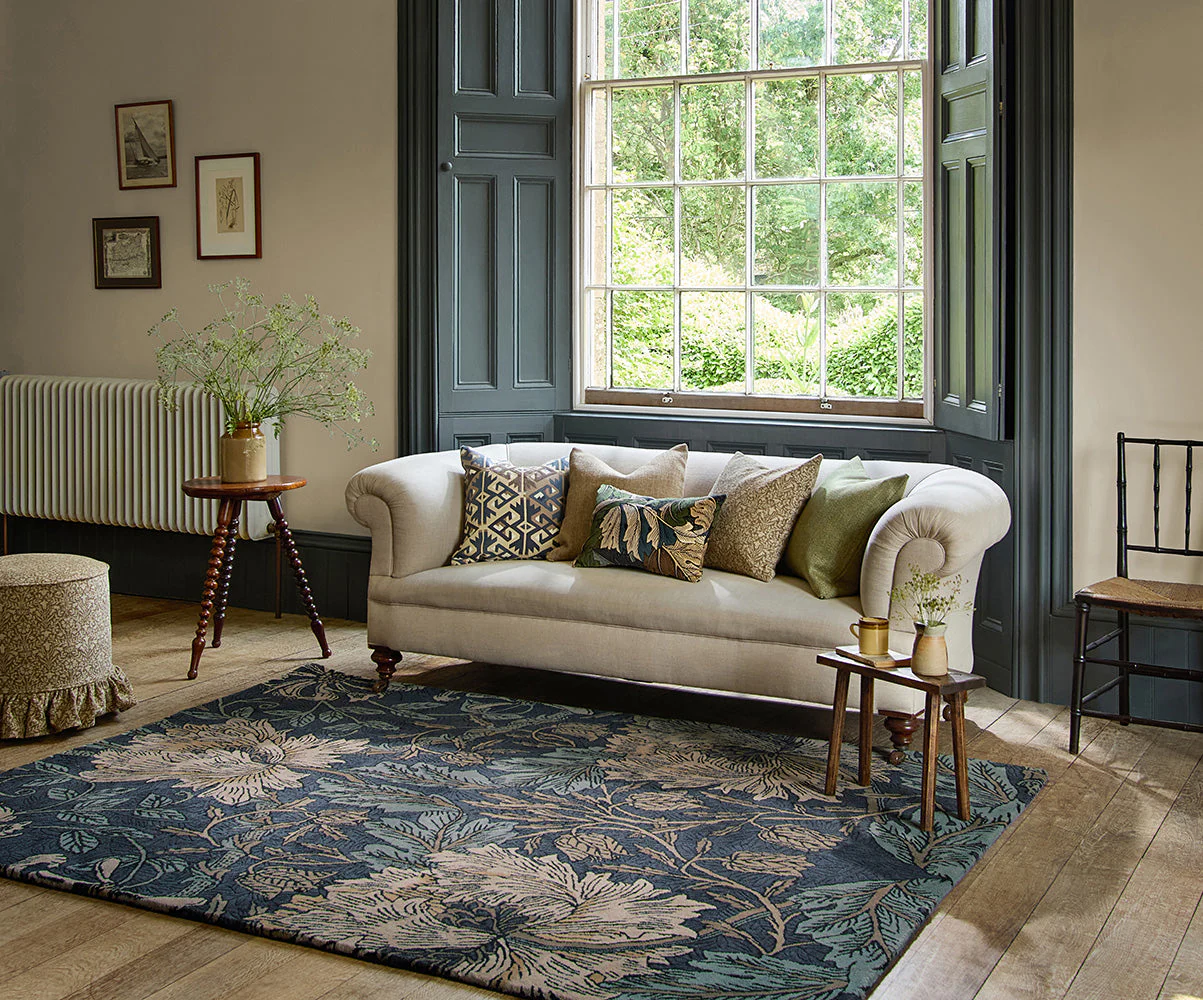 Morris & Co Honeysuckle & Tulip Woad - Thyme 130408 Rug - Image 2
