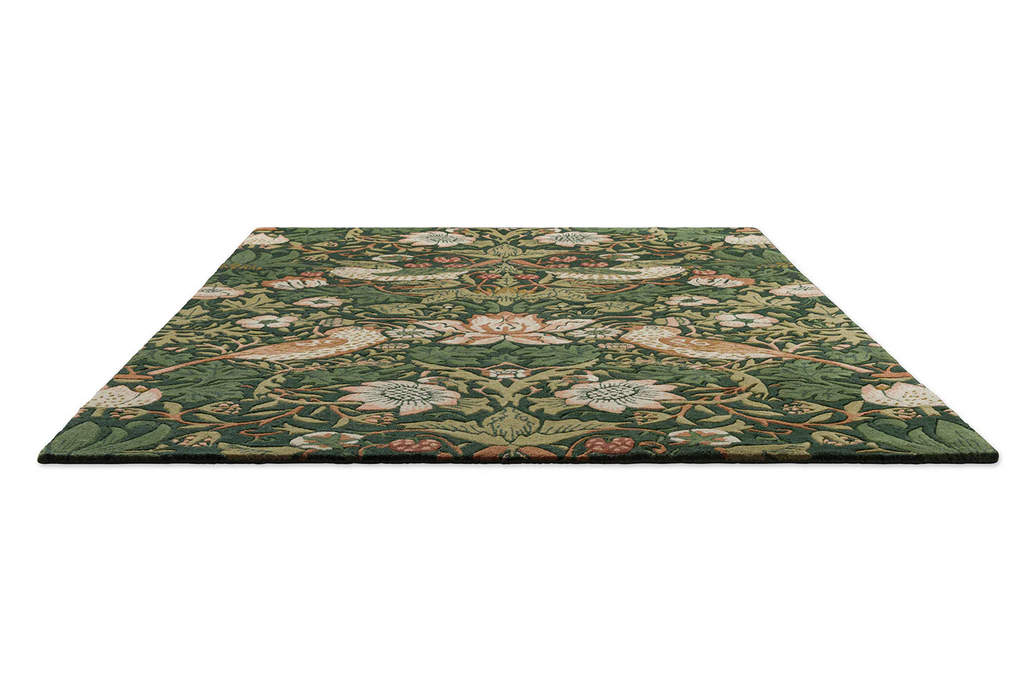 Morris & Co Strawberry Thief Forest 027707 Rug - Image 6
