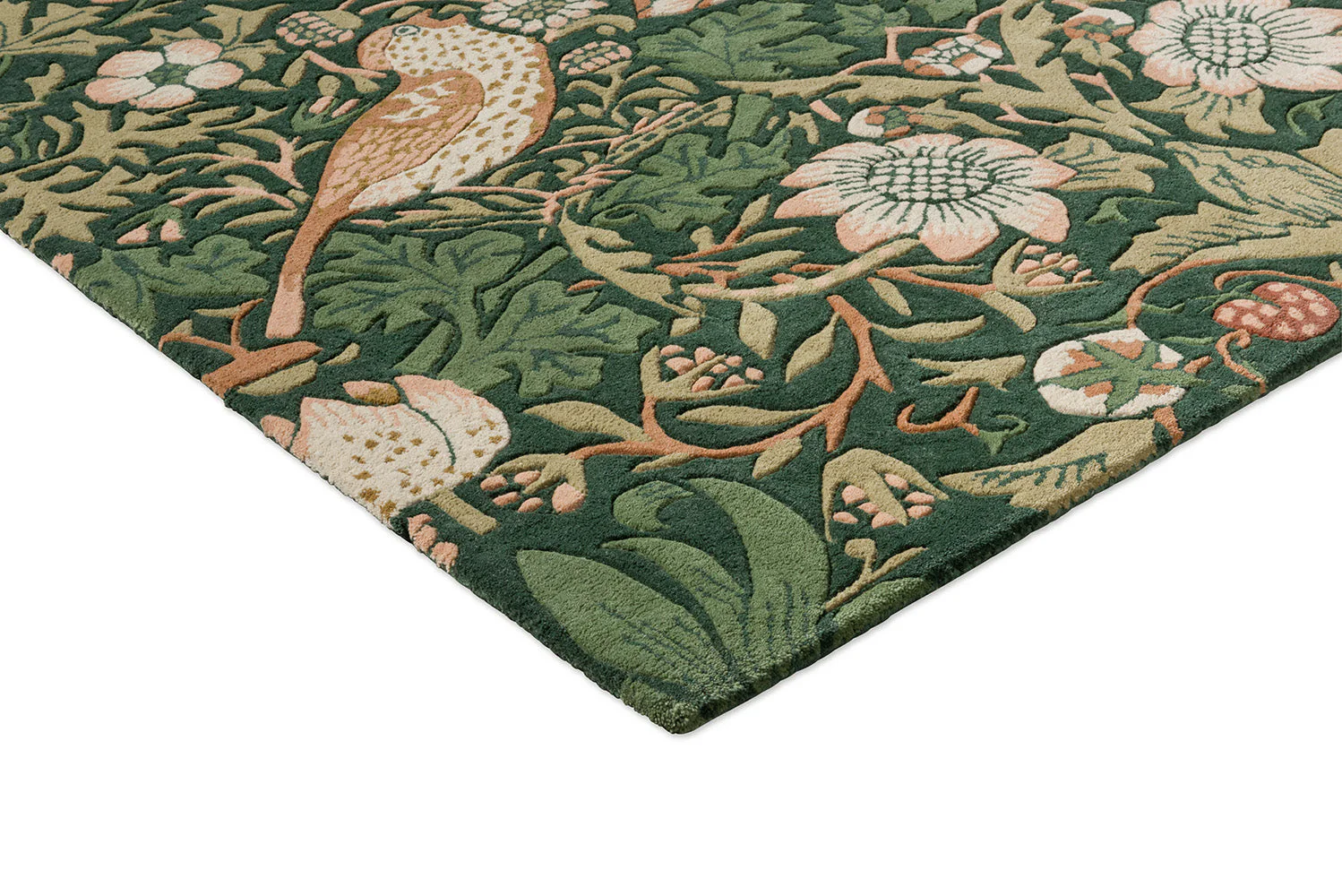 Morris & Co Strawberry Thief Forest 027707 Rug - Image 7