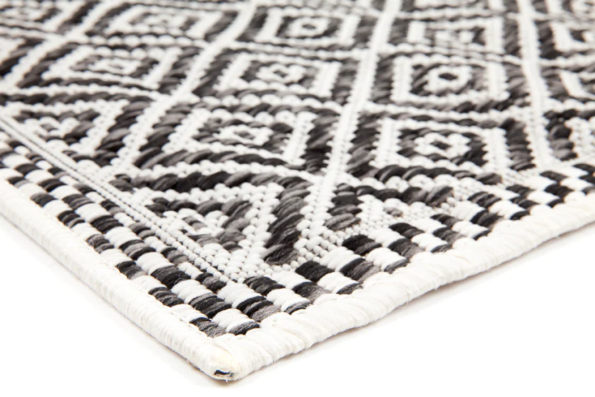 Moti Black & White Outdoor Rug - Image 8