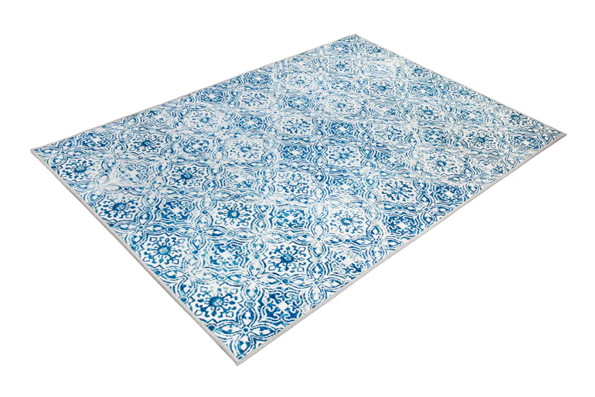 Mozaic Blue Non-Slip Rug - Image 4