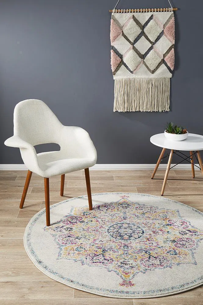 Museum Kendall Bone Round Rug - Image 3