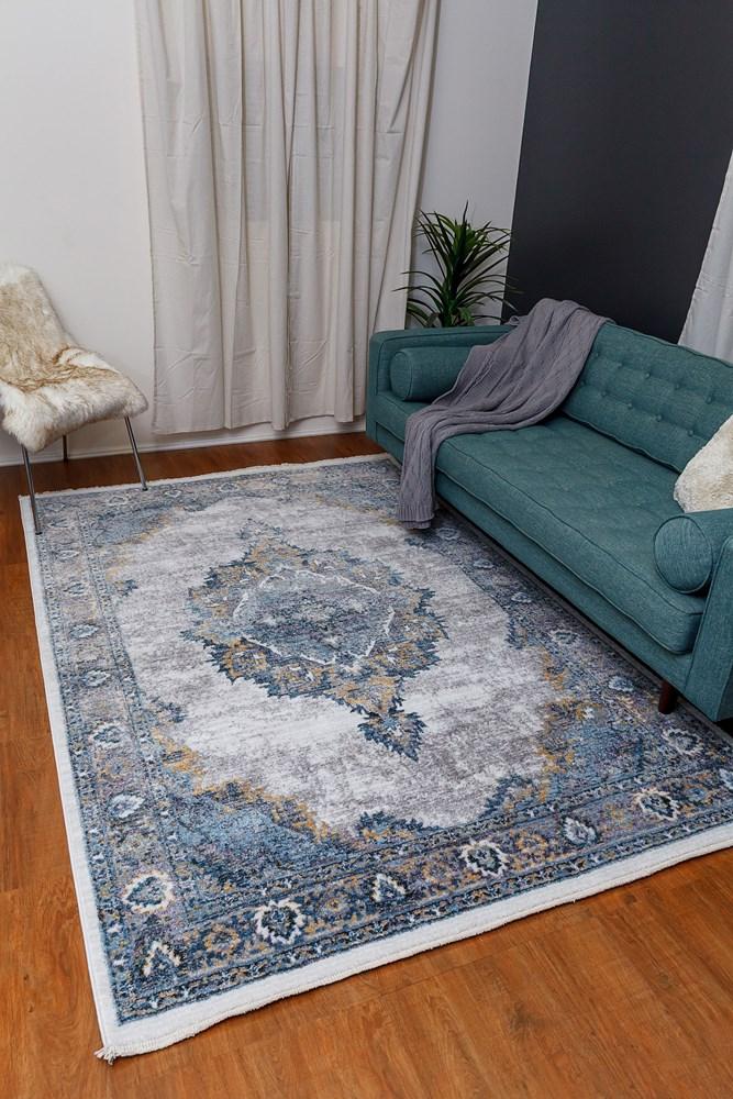 Mystic 96 Silver Blue Rug - Image 8