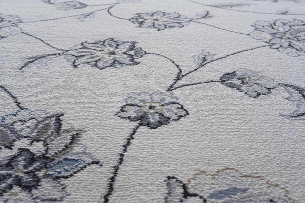 Nain Traditional Ivory Blue Rug - Image 6