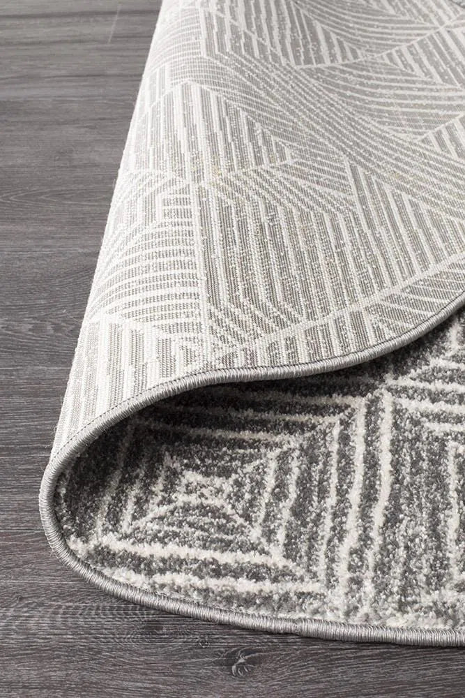 Oasis Kenza Contemporary Silver Round Rug - Image 6