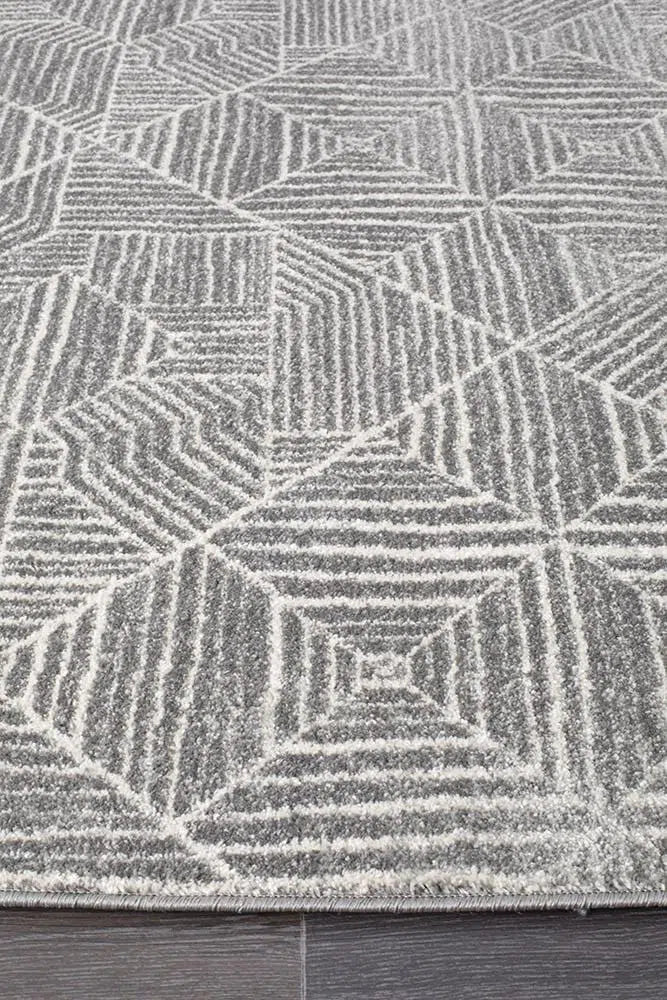 Oasis Kenza Contemporary Silver Runner Rug - Image 5