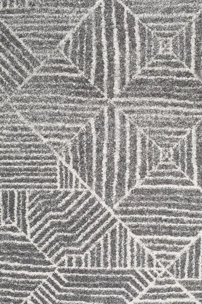 Oasis Kenza Contemporary Silver Runner Rug - Image 6