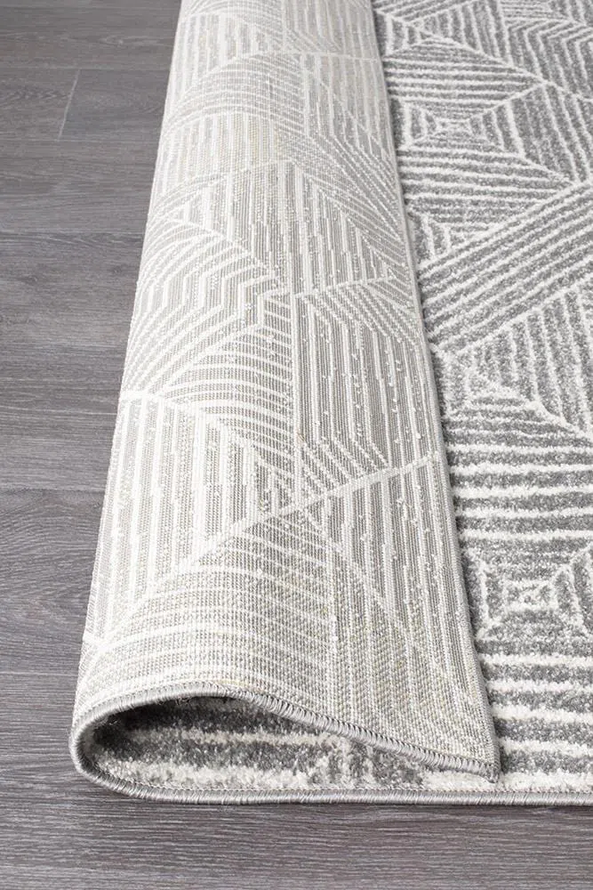Oasis Kenza Contemporary Silver Runner Rug - Image 7