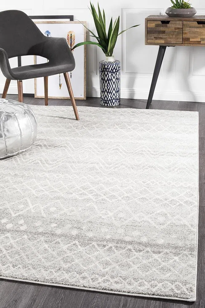 Oasis Nadia Grey Rustic Tribal Rug - Image 3