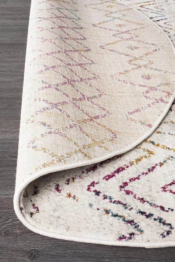 Oasis Nadia Multi Rustic Tribal Round Rug - Image 6