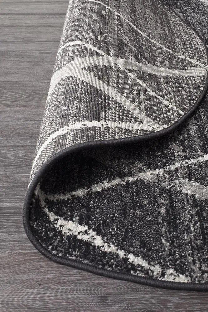 Oasis Noah Charcoal Contemporary Round Rug - Image 6