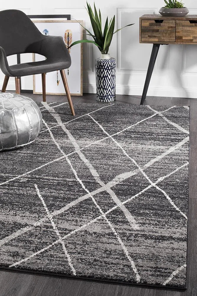 Oasis Noah Charcoal Contemporary Rug - Image 3