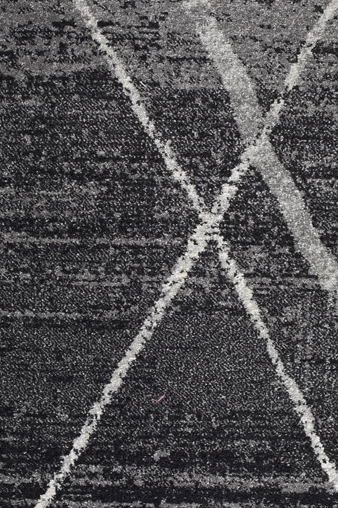 Oasis Noah Charcoal Contemporary Runner Rug - Image 6