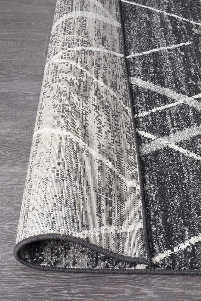 Oasis Noah Charcoal Contemporary Runner Rug - Image 7