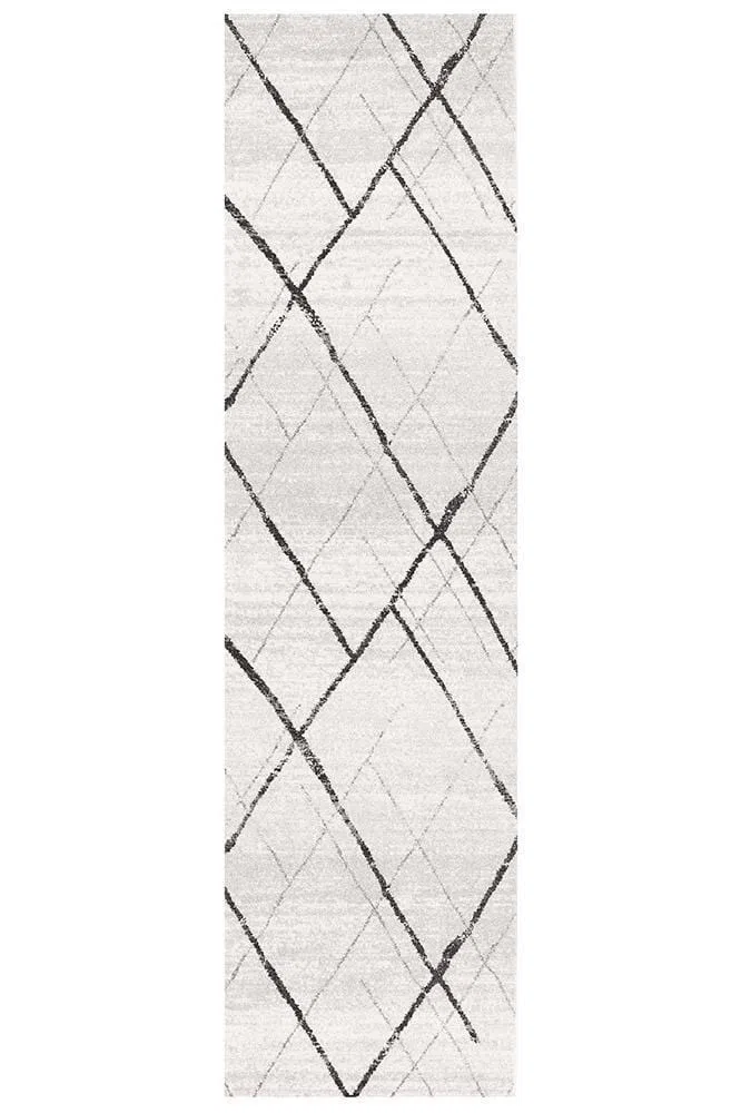 Oasis Noah White Grey Contemporary Rug - Image 8