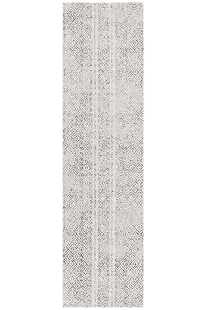 Oasis Salma White And Grey Tribal Rug - Image 8