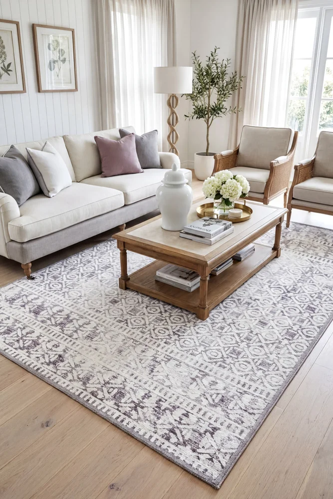 Oran Grey Non-Slip Rug - Image 2