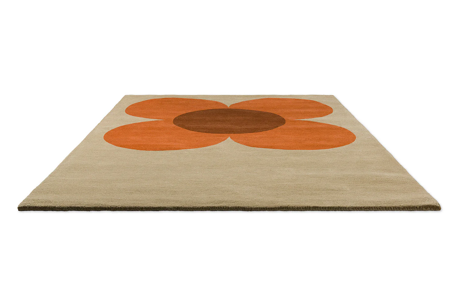 Orla Kiely Flower Placement Pumpkin - Ecru 158203 Rug - Image 4