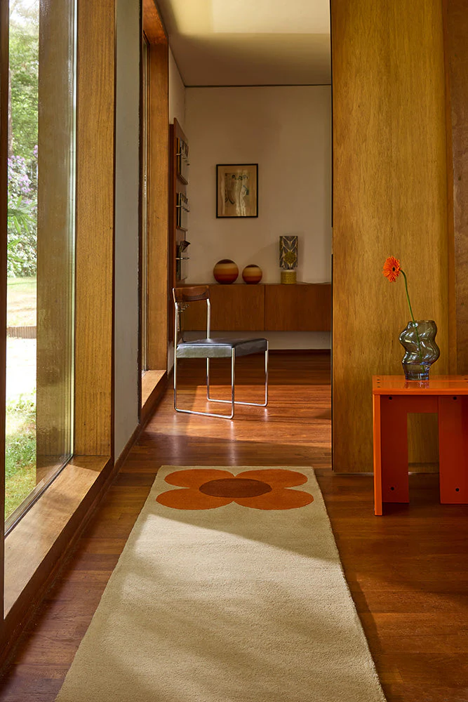 Orla Kiely Flower Placement Pumpkin - Ecru 158203 Rug - Image 7