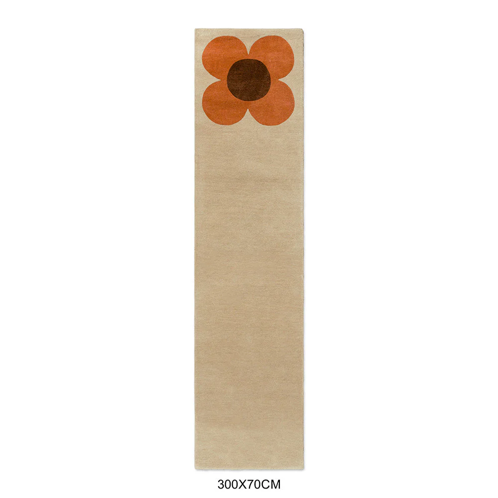 Orla Kiely Flower Placement Pumpkin - Ecru 158203 Rug - Image 9