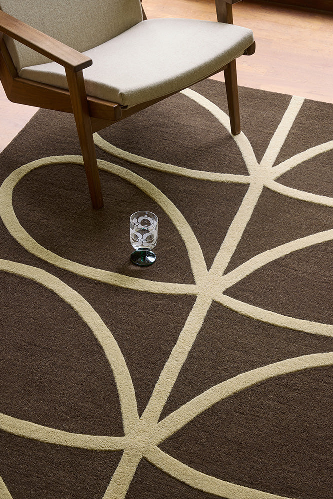 Orla Kiely Giant Linear Stem Walnut 059401 Rug - Image 3