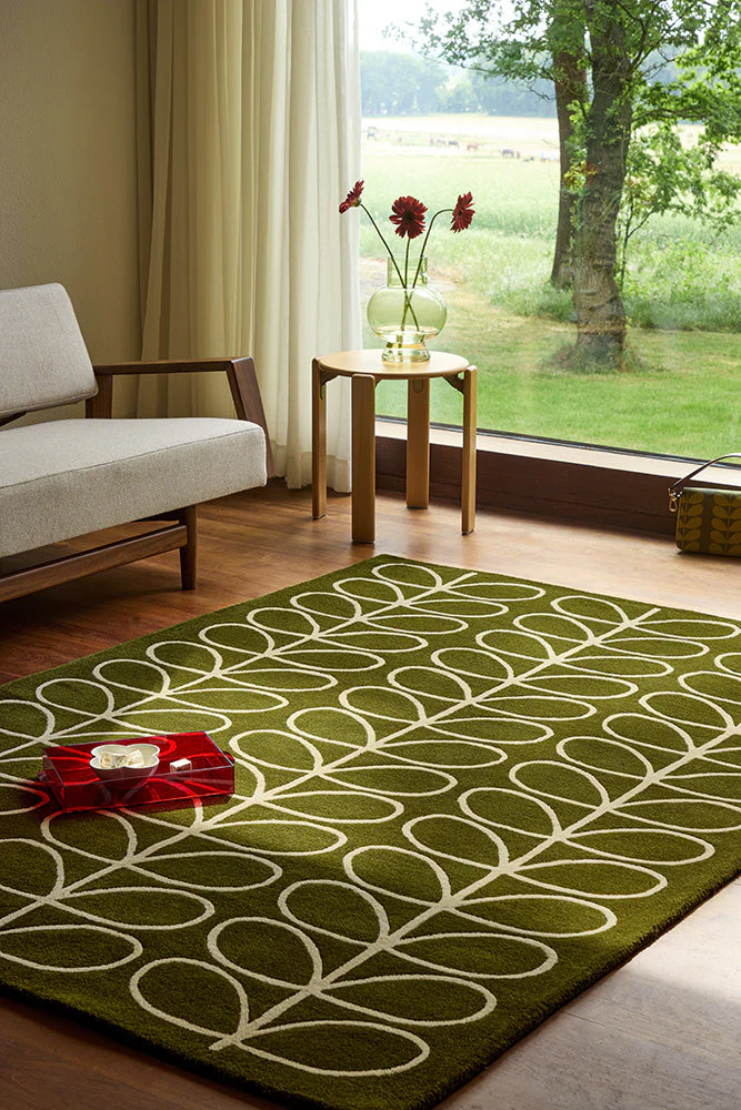 Orla Kiely Linear Stem Olive 060501 Rug - Image 2
