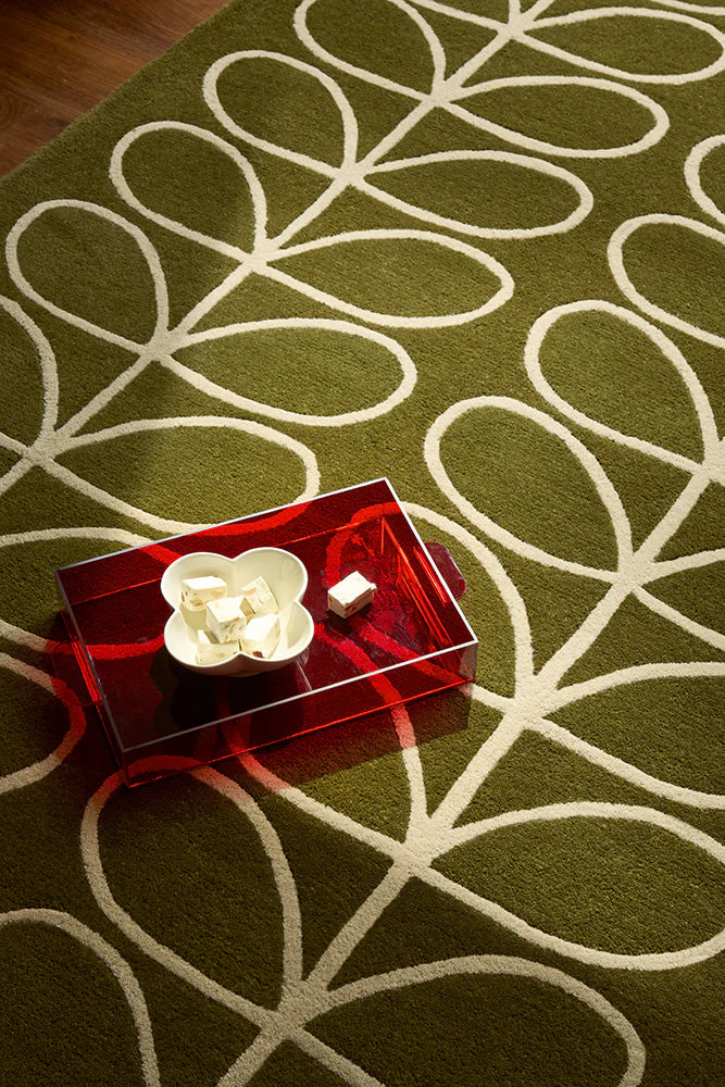 Orla Kiely Linear Stem Olive 060501 Rug - Image 3