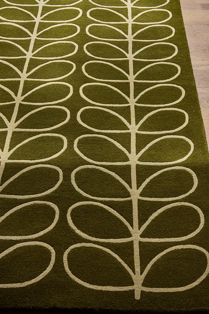 Orla Kiely Linear Stem Olive 060501 Rug - Image 4