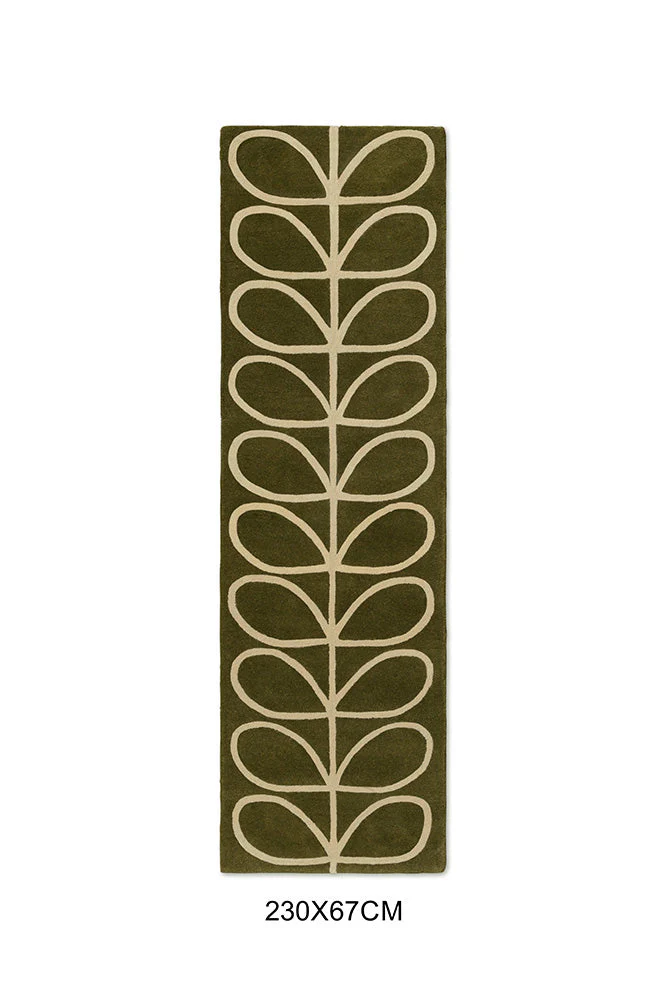 Orla Kiely Linear Stem Olive 060501 Rug - Image 8