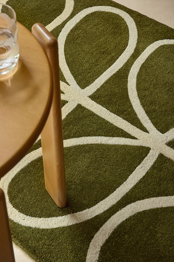 Orla Kiely Linear Stem Olive 060501 Runner Rug - Image 3