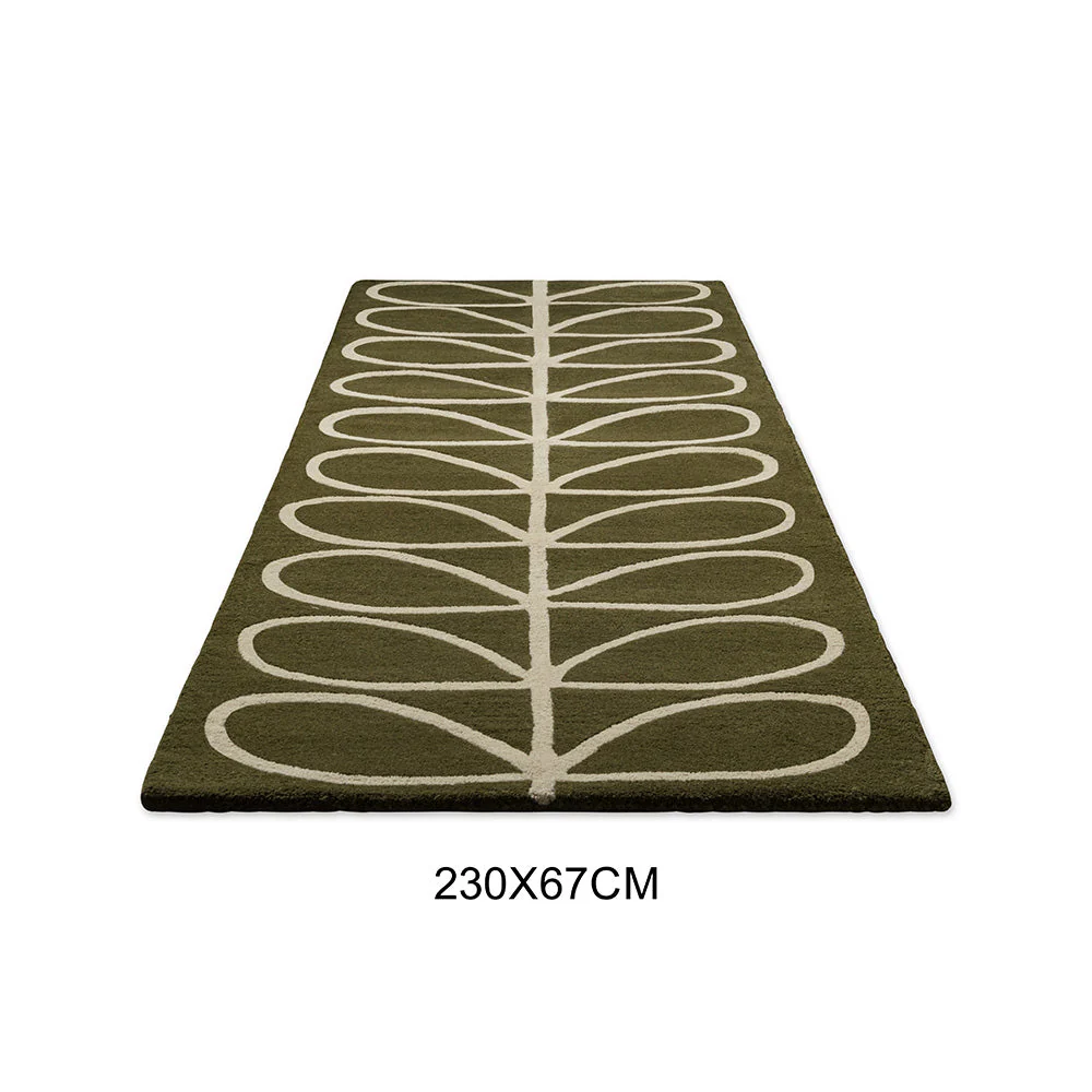 Orla Kiely Linear Stem Olive 060501 Runner Rug - Image 4
