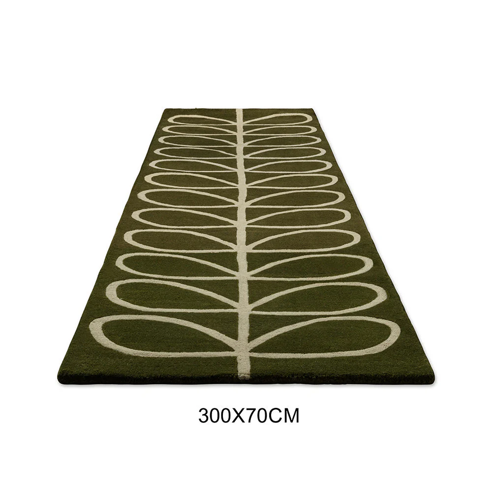 Orla Kiely Linear Stem Olive 060501 Runner Rug - Image 7