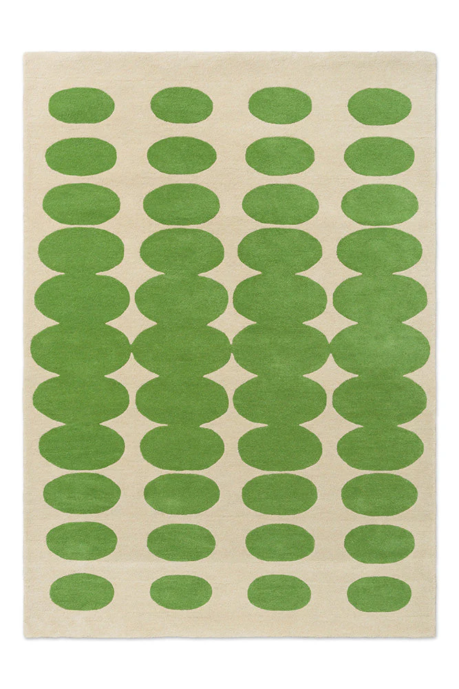 Orla Kiely Optical Oval Green - Cream 157707 Rug