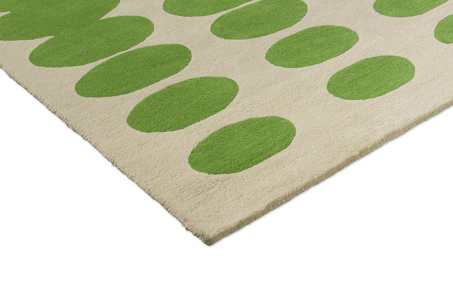 Orla Kiely Optical Oval Green - Cream 157707 Rug - Image 5