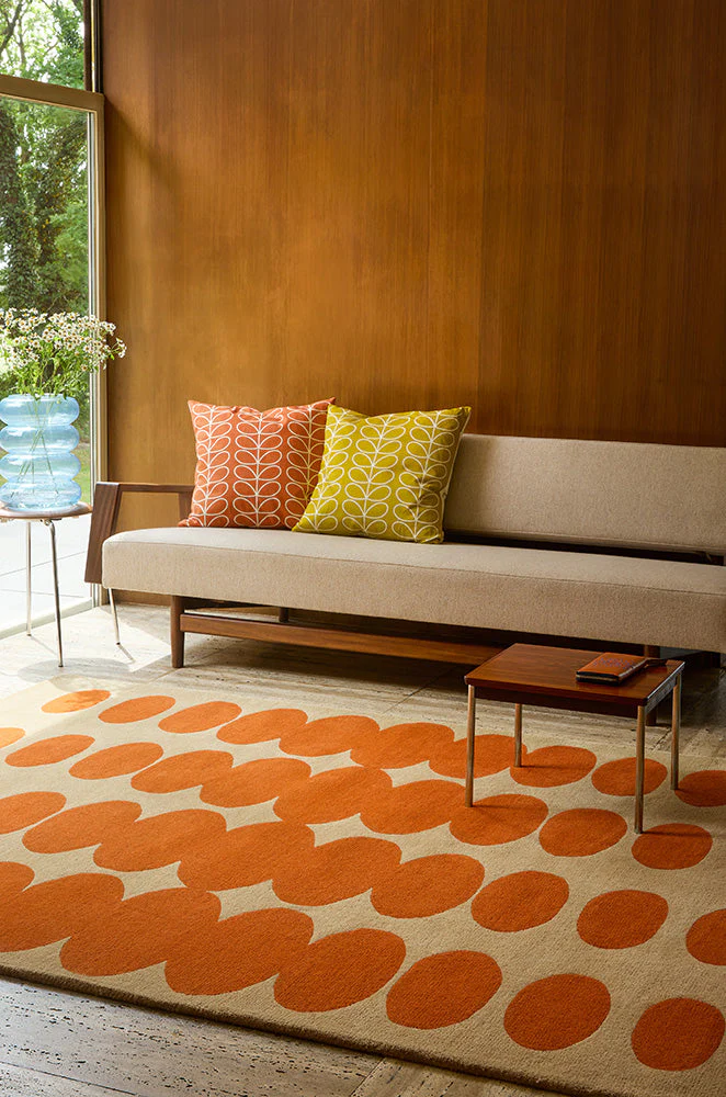 Orla Kiely Optical Oval Orange - Sand 157703 Rug - Image 2