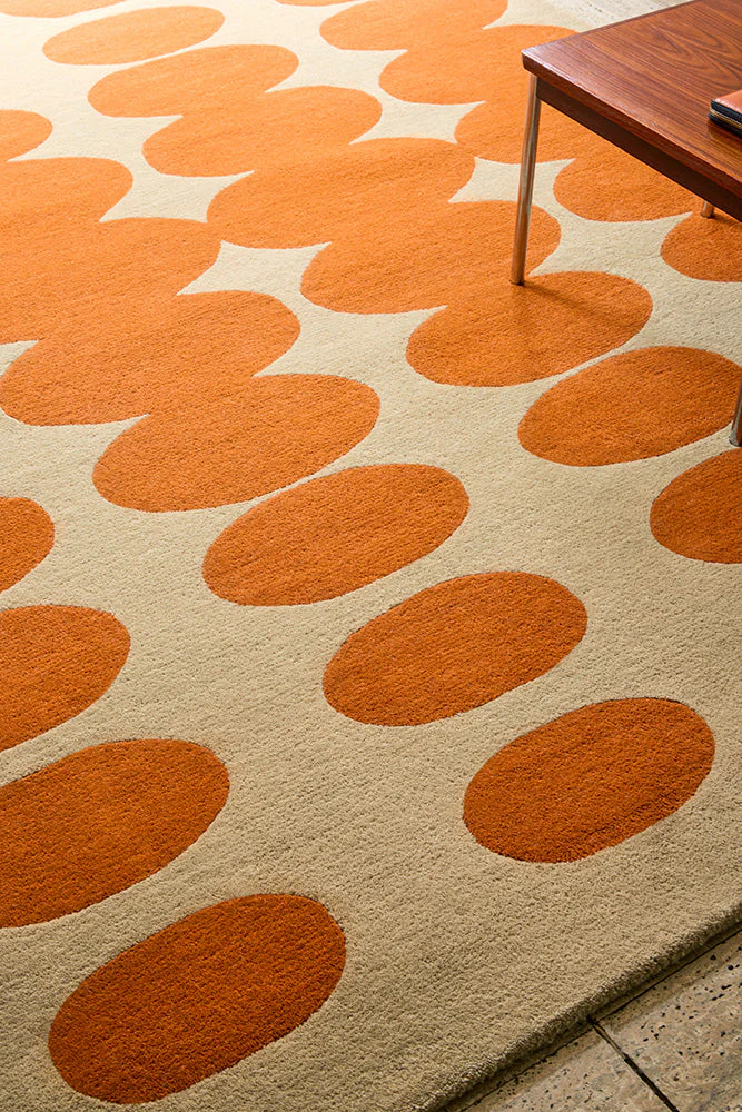 Orla Kiely Optical Oval Orange - Sand 157703 Rug - Image 3