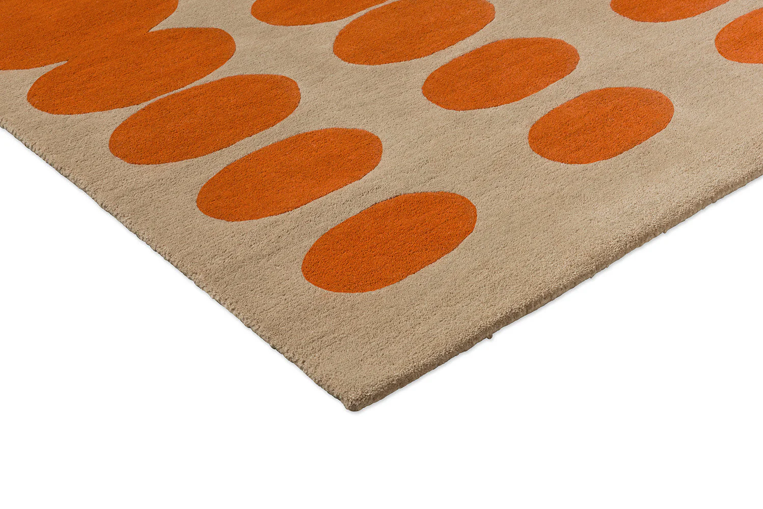 Orla Kiely Optical Oval Orange - Sand 157703 Rug - Image 5