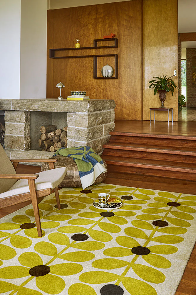 Orla Kiely Sixties Stem Yellow 158106 Rug - Image 2