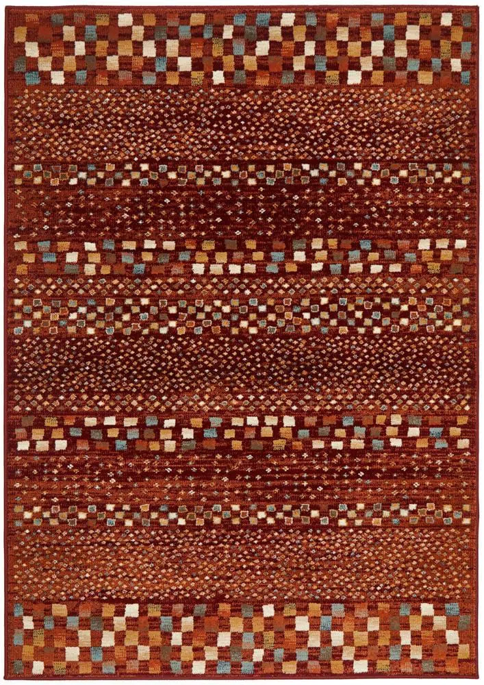 Oxford Mayfair Squares Rust Rug