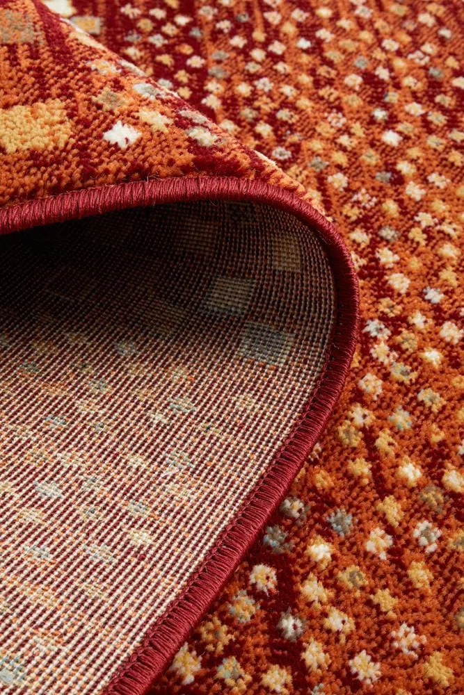 Oxford Mayfair Squares Rust Rug - Image 10