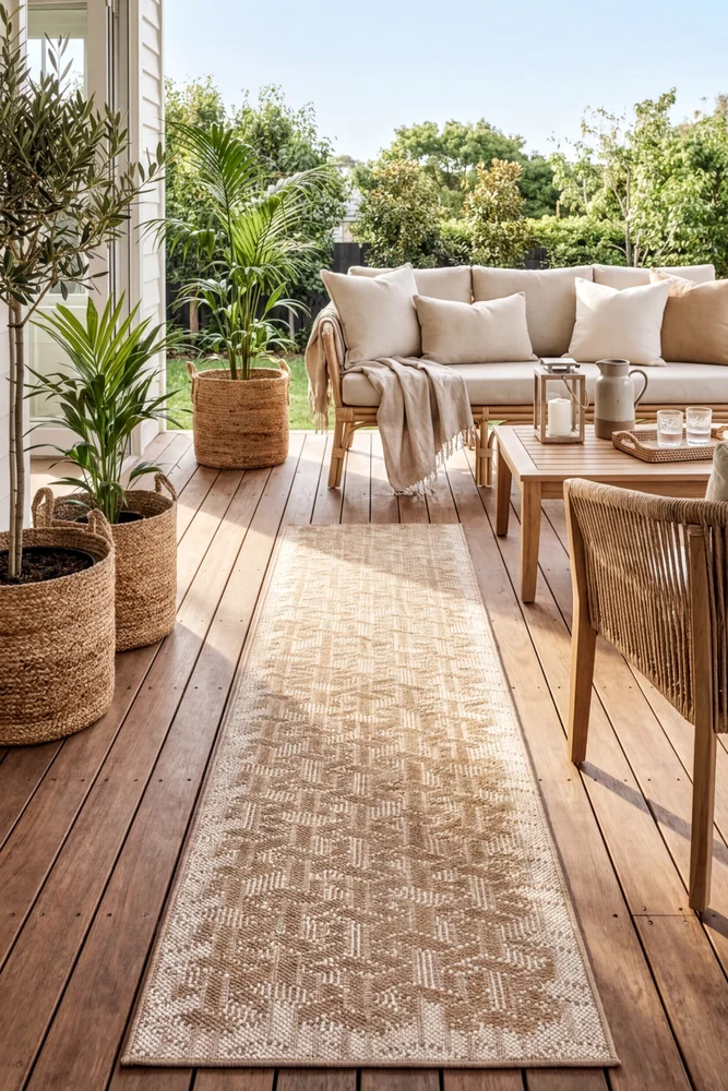 Patio Kudo Natural Indoor Outdoor Runner Rug - Image 2
