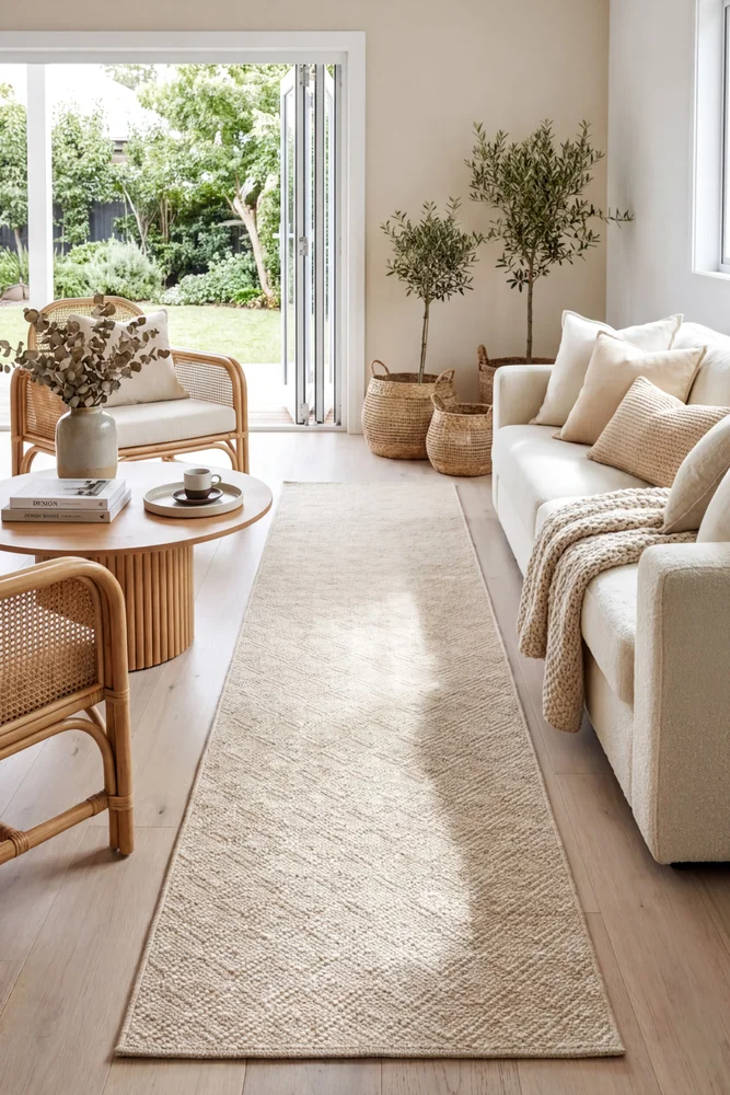 Patio Misty Natural Indoor Outdoor Runner Rug - Image 3
