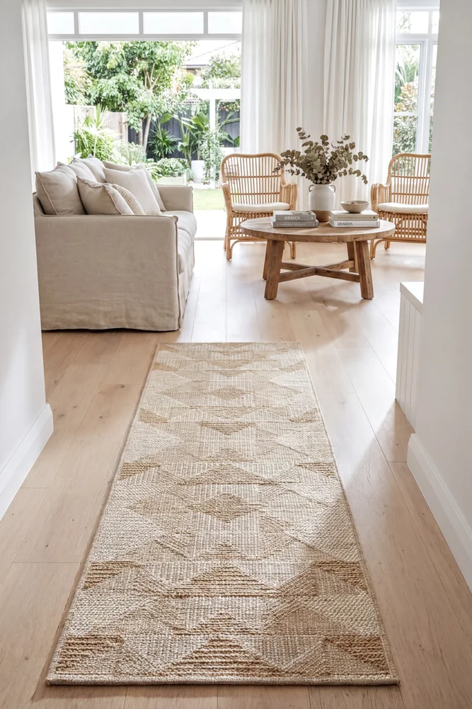 Patio Rico Natural Indoor Outdoor Runner Rug - Image 3