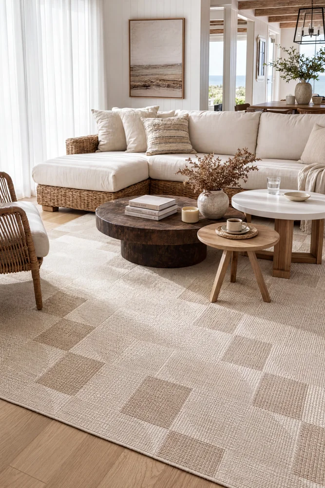 Patio Selin Natural Indoor Outdoor Rug - Image 3